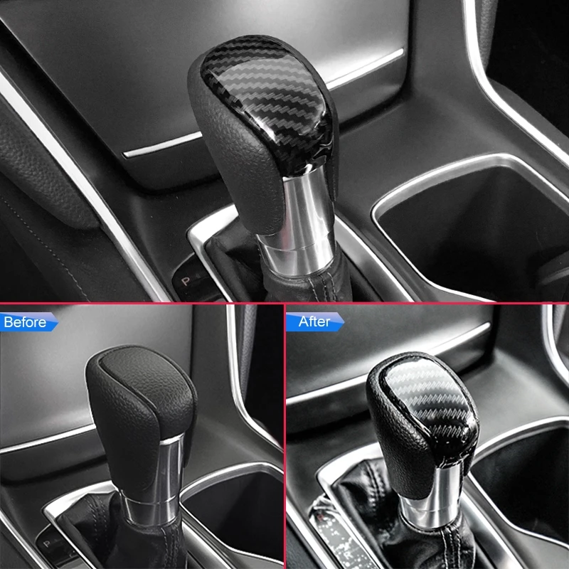 

Car Styling Carbon Fiber Gear Head Gear Shift Knob Trim for Honda Accord 2018 Gear Head Car Accessories