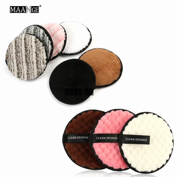 

1pcs Soft Fiber Lazy Makeup Remover Puff Double Sided Makeup Sponge Easy to Use Facial Wash Puff Beauty Make Up Remover Tools