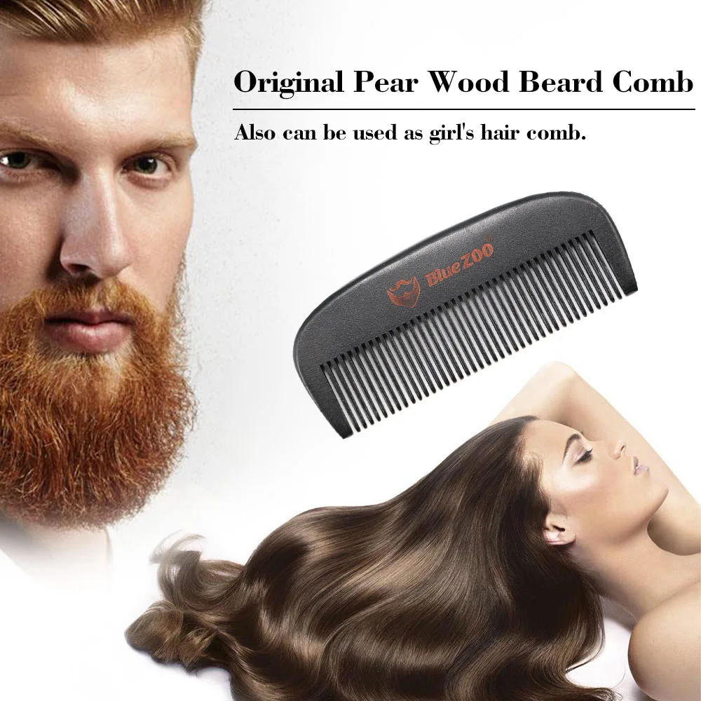 Wooden Hair Comb Man's Beard Comb Anti static Male Mini Facial Hair