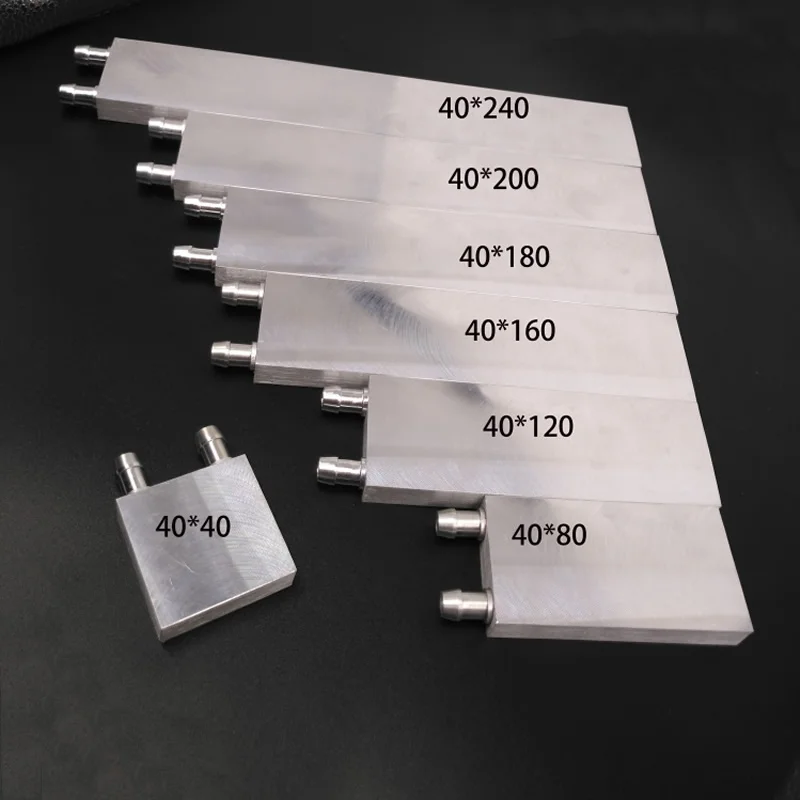 

ARSYLID Aluminum Water Cooling Block 40*200*12mm 40mm 80mm 120mm 240mm Liquid Water Cooler Heat Sink For CPU GPU PC Laptop