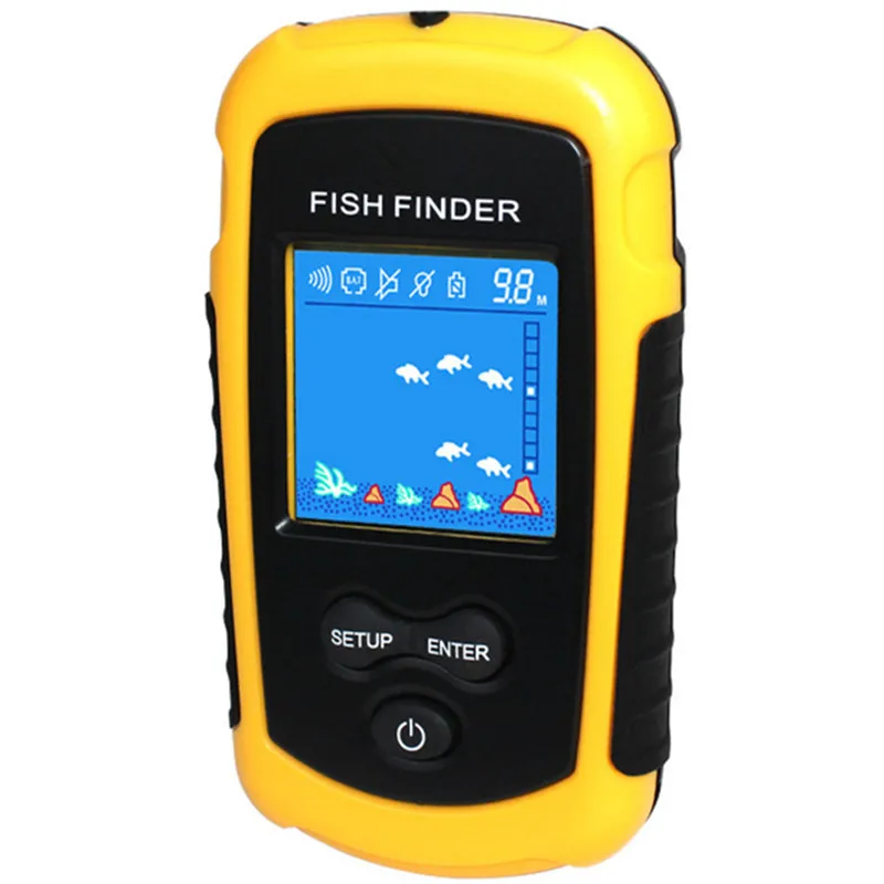 100 M المحمولة سونار صياد السمك سمكة ملونة مكتشف الصيد إغراء السونار تحت الماء أعمق Fishfinder سونار على الصيد