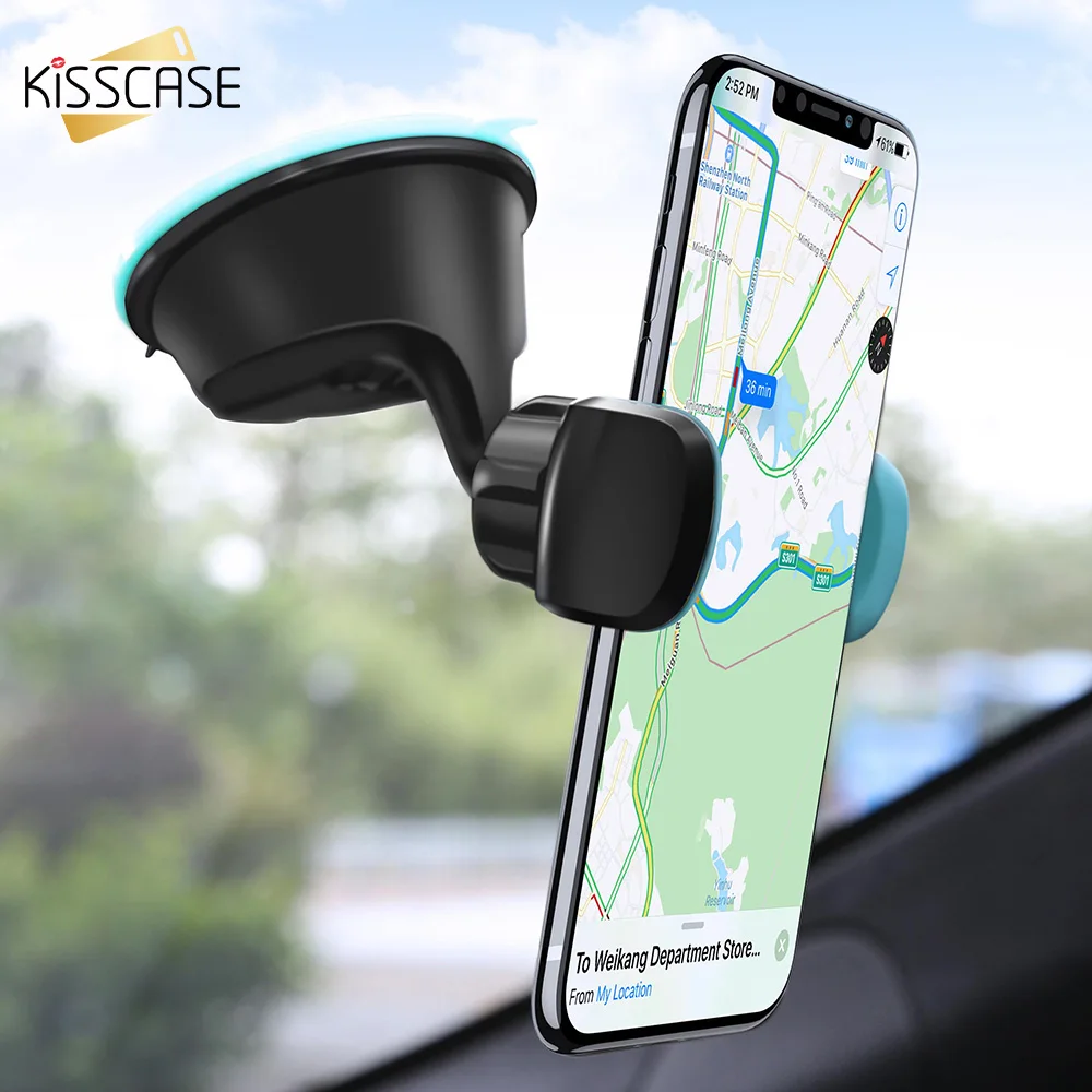 

KISSCASE 2 In 1 Car Phone Holder Air Vent Mount Stand Windshield Holder Universal For Phone in Car Auto Support telefon tutucu