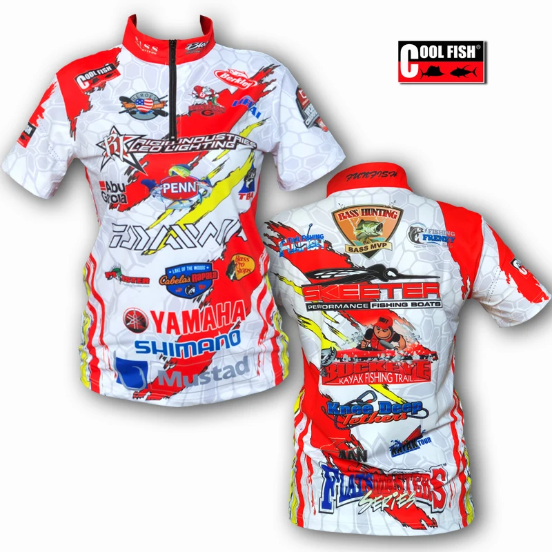 

Outdoor Fshing Clothing Summer Short Sleeve Sunscreen Breathable Cold Sensation Ultrathin QuickDry Ice Silk Fishing Jersey