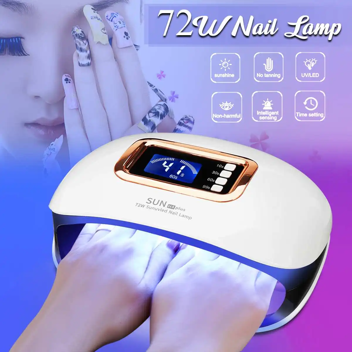 Jual 72 W Auto Sensor Profesional 36 LED Lampu UV Kuku Light Bahasa Polandia Gel Pengering Mesin 100 240 V 50 60Hz EU US Plug LCD Display Sensor Harga 72 W Auto Sensor Profesional 36 LED Lampu UV Kuku Light Bahasa Polandia Gel Pengering Mesin 100 240 V 50 60Hz EU US Plug LCD Display Sensor
