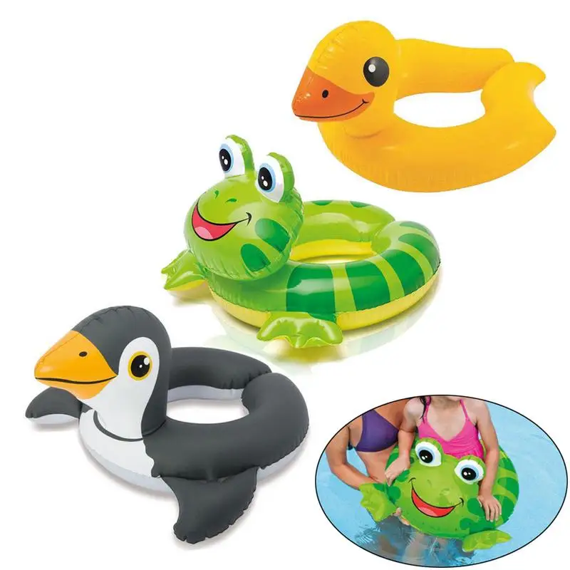 Детское надувное кольцо для плавания, плавающее кольцо для плавания в форме животного, плавательный бассейн, пингвин, лягушка, утка, Baby Floatie