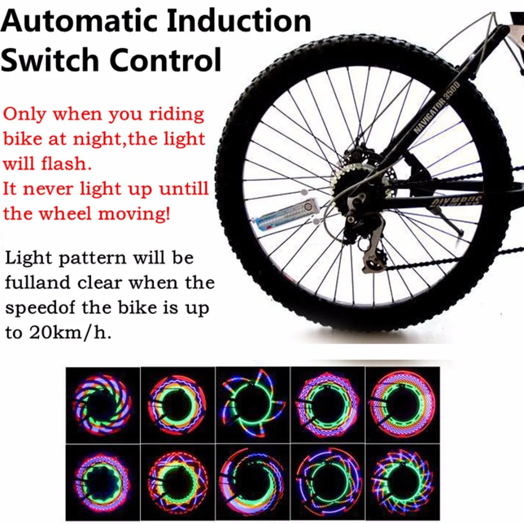 Светильник для велосипедного колеса DIY 32LED велосипедный велосипед велосипедное колесо мигающий спицевой светильник 42 вспышки для велосипеда ночной езды