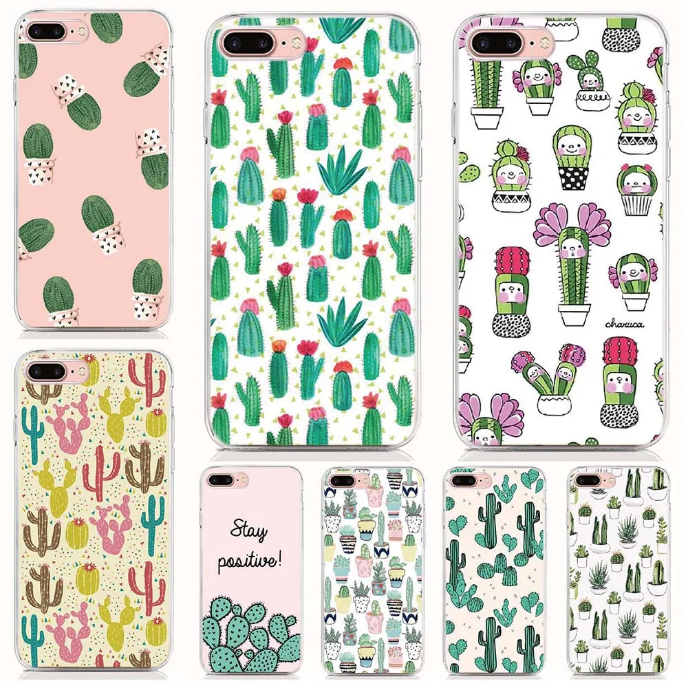 

For iPhone X XS 7 8 Plus 6 6S Plus SE 5 5S 5C 4S iPod Touch 6 5 4 Harc PC Case Cactus Cover Protective Coque Shell Phone Cases