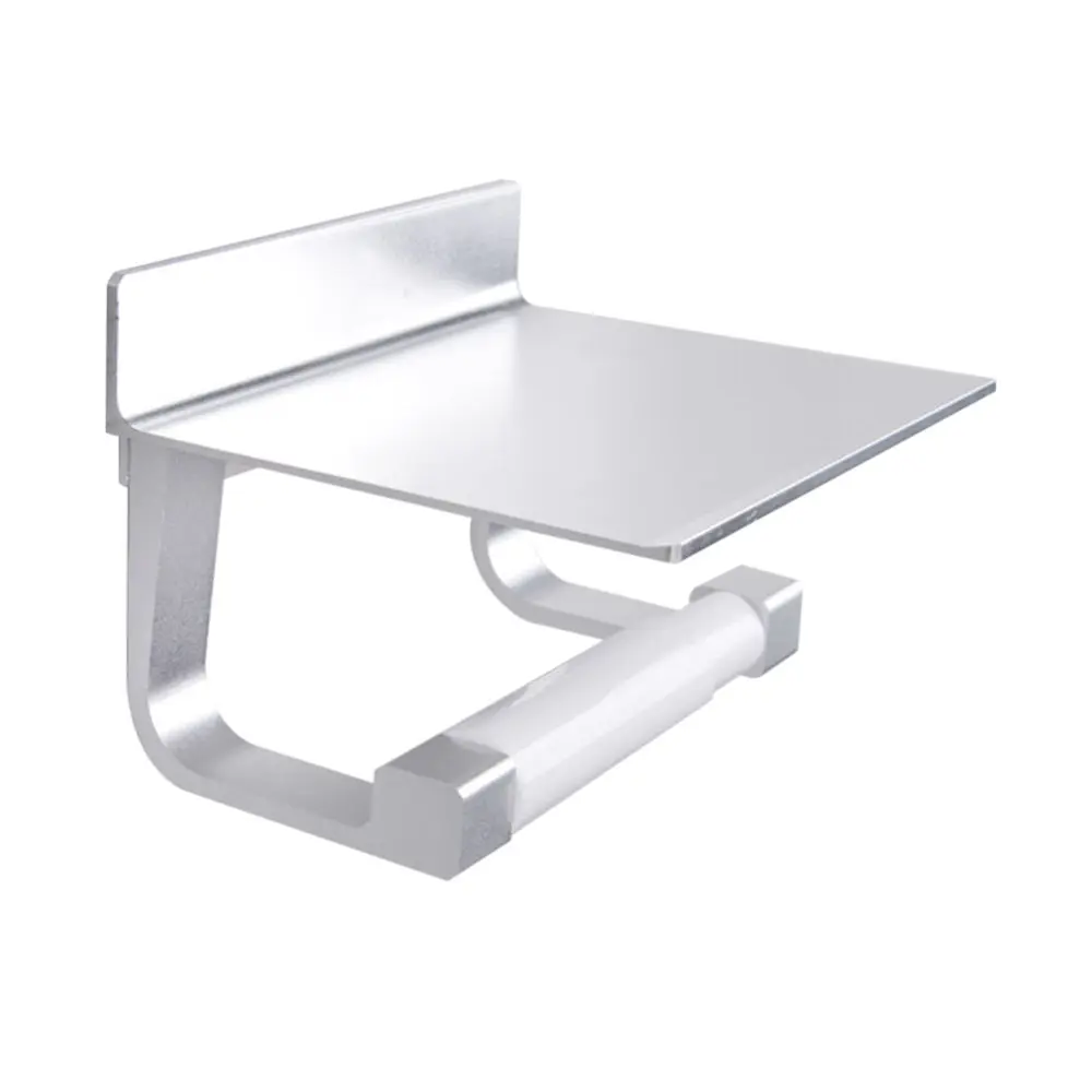 

Aluminum Paper portable toilet paper holders Hotel Toilet Creative Roll Holder Bathroom Shelf Simple Punch-free