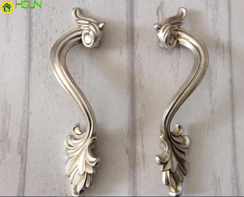 

Pair Dresser Pulls Drawer Knobs Handles Cottage Kitchen Cupboard Pulls Hardware / French Cabinet Handles Knob Ornate 78mm