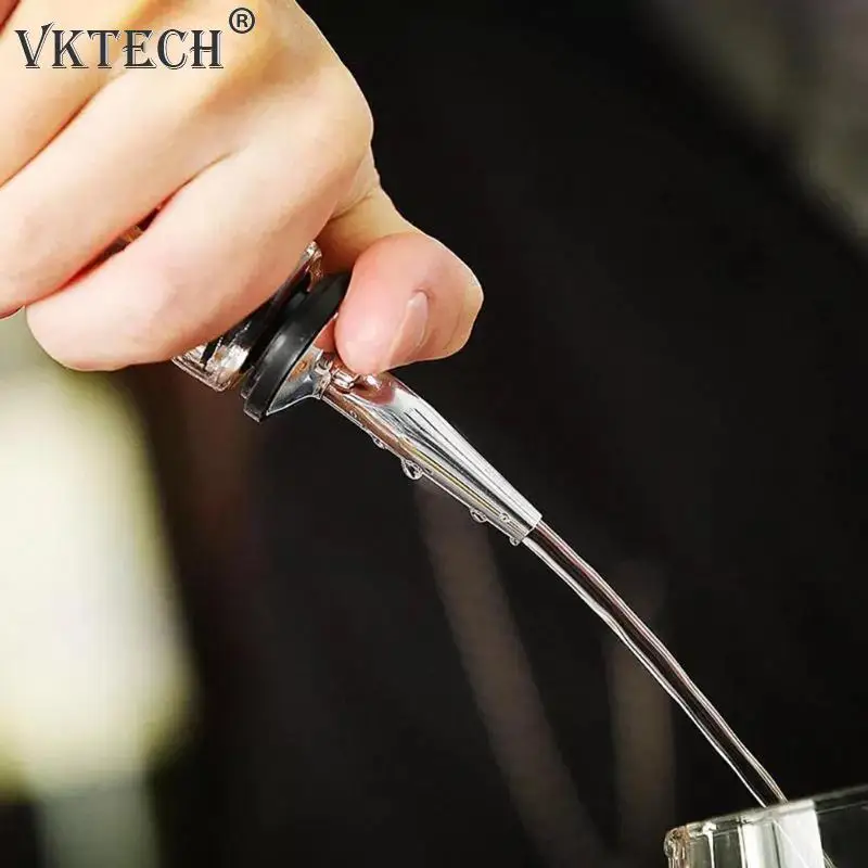 

1pc Stainless Steel Wine Pourer Cocktail Wine Olive Oil Pour Dispenser Spout Glass Bottle Pourer Barware Bar Tools