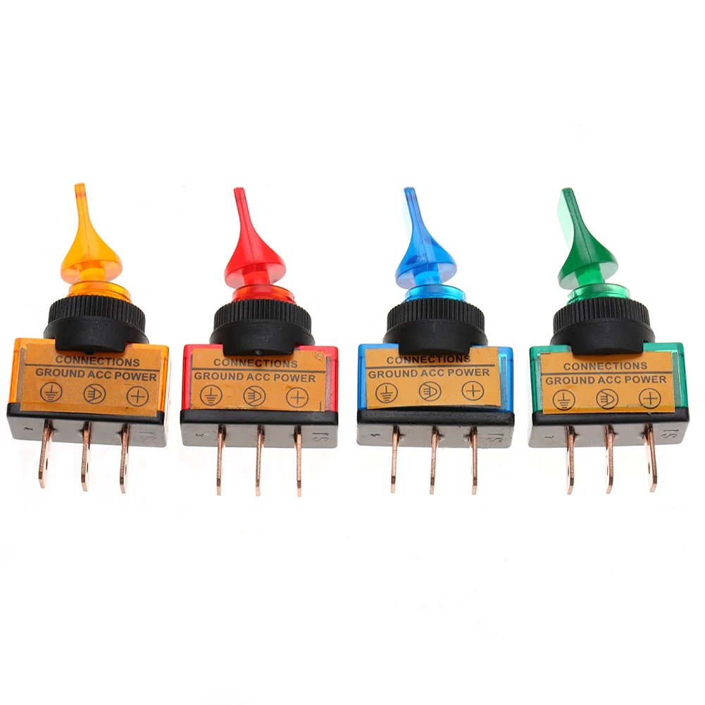 

10Pcs 12VDC 20A LED Toggle Switch Short Handle 3-Pin 12mm ASW-14D Switches 2019 new style