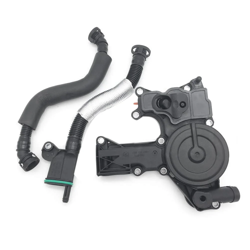 

Oil-water separator exhaust valve engine crankcase exhaust valve PCV valve with vent hose kit for Volkswagen Audi Skoda 06h103