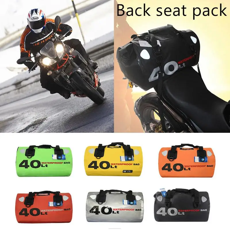 15L Motorcycle Saddle Bag Waterproof Tail Pannier for Motorcycling Camping