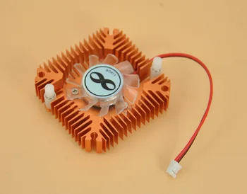 

200pcs 55mm 2 PIN Graphics Cards Cooling Fan Aluminum Gold Heatsink Cooler Fit For Personal Computer Components Fans Cooler