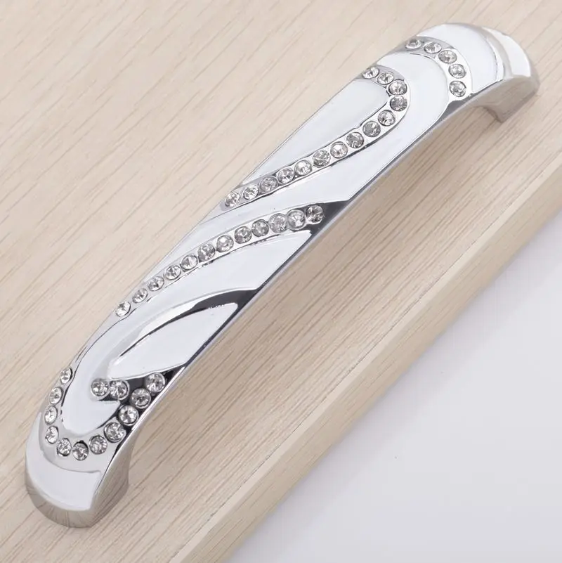 Белый кристалл мозаика комод Ящик Тянет ручки/кухонный шкаф ручка тяга мебельная фурнитура