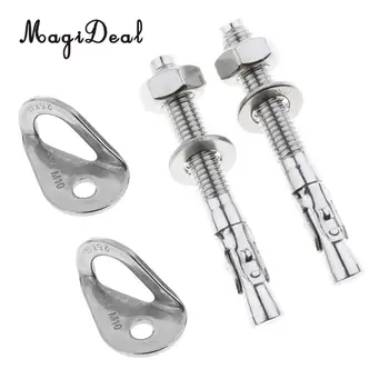 

4pcs Stainless Steel Climbing 25KN Anchor Plates Expansion Bolts Set