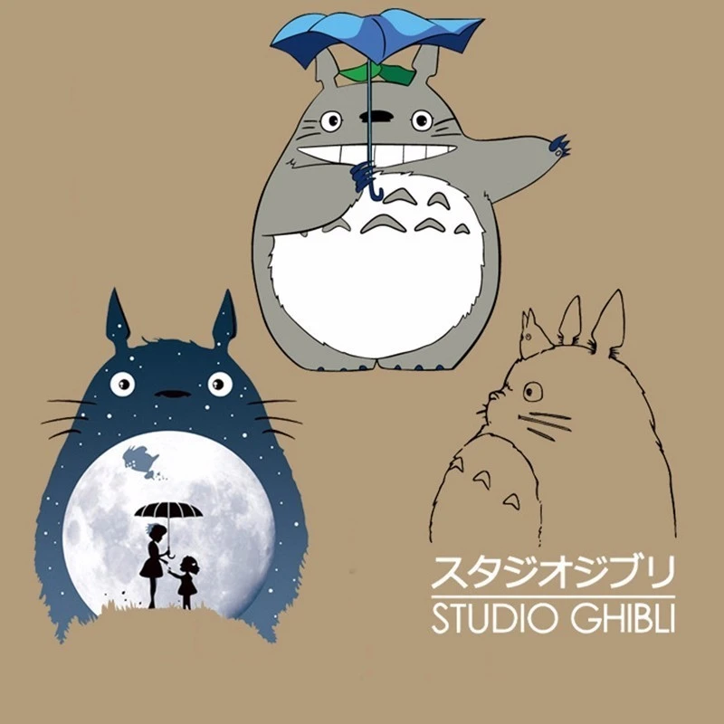 Japanese Cartoon Cat Iron On Patches For Clothing My Neighbor Totoro Stickers Heat Transfert Thermocollants T Shirt Appliques Patches Aliexpress
