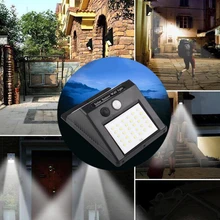 30 светодиодный солнечный светильник для сада IP65 Водонепроницаемый стенная солнечна лампа на солнечных батареях движения Сенсор для Путь Двор дорожки лампа аварийной сигнализации