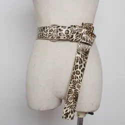Весенние модные Za леопардовые ремни для женщин винтажные металлические пряжки массивные кожаные ремни богемная цепочка на талию BZ85
