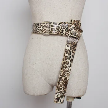 

Spring Trendy Za Leopard Belts for Women Vintage Metal Buckle Statement Leather Belts Bohemia Belly Chain Jewelry BZ85