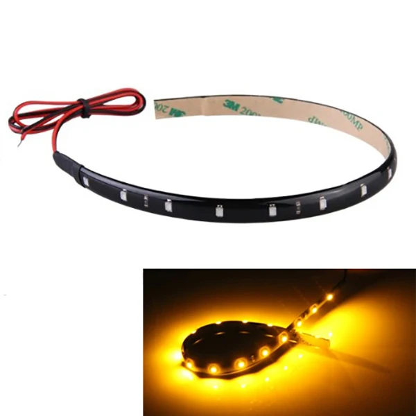 

JFBL Hot 30cm 15 Neon Flexible Waterproof Orange LED Strip Bar Light Car Motor Truck