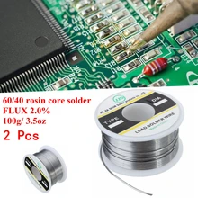 100 г 1 мм 60/40 флюс катушка/трубка оловянный свинец канифоль Ядро паяльная проволока сварка железа брызги меньше дыма электронная сварка