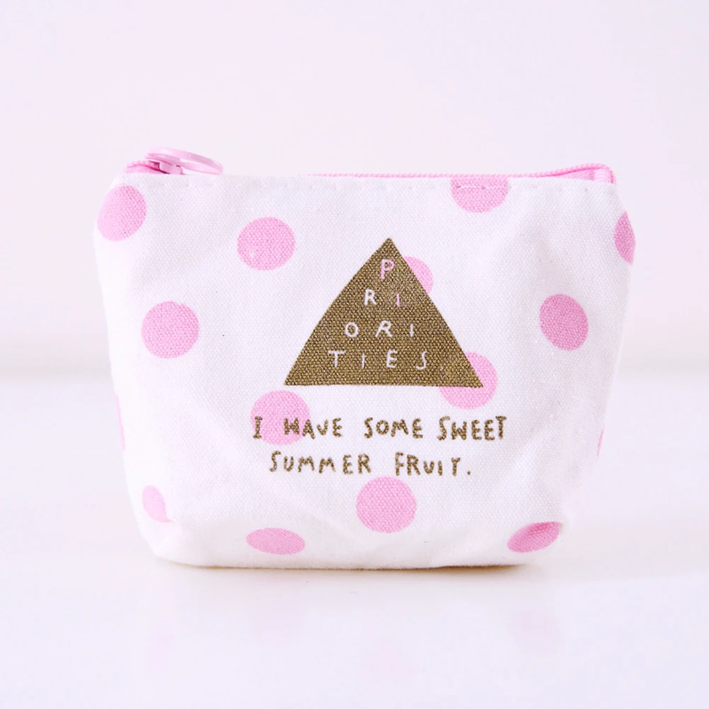 Hand Pattern Canvas Change Coin Purse Assorted Wallet Bag With Zip