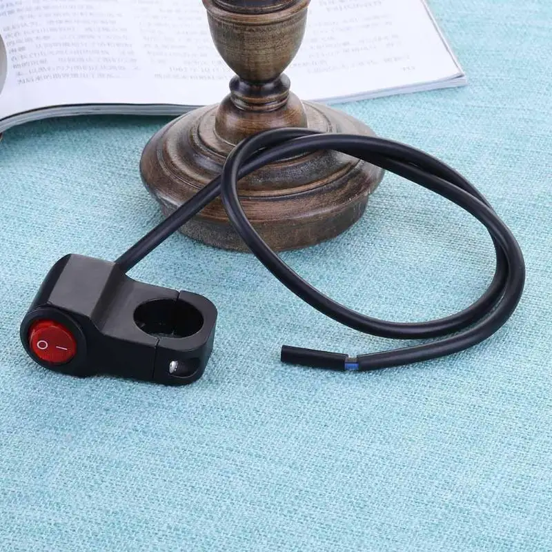 

VODOOL 1pc Waterproof 7/8inch Motorcycle Handlebar Headlight On/Off LED Switch 12V CNC Aluminum Adjustable Mount for Headlight