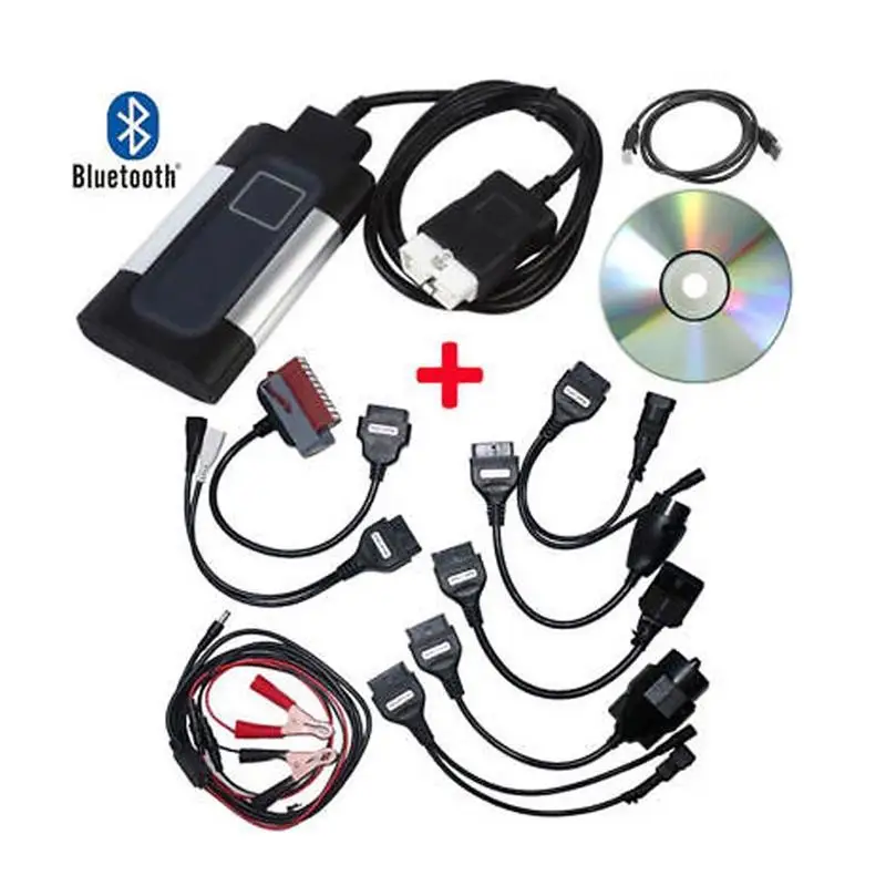 

High Quality Car Diagnostic Scanner Set Bluetooth TCS CDP Pro Plus For Autocom OBD2 Diagnostic Scanner Tool 8 Car Cables