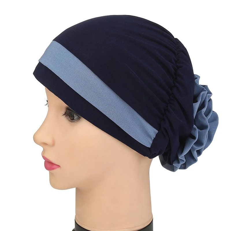 

Fioday 1Pc Flower Turban for Women Hair Accessories Elastic Cloth Hair Bands Hat Chemo Beanie Ladies Muslim Scarf Cap Wholesale