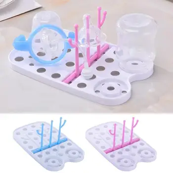 

2019 New Baby Bottle Drying Rack Potable Tree Shape Baby Feeding Bottles Cleaning Dryer Cup Holder Milk Bottles Drying Rack