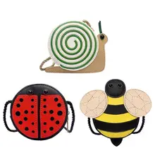 Сумки-мессенджеры для маленьких мальчиков и девочек с рисунком божья коровка, мини сумка через плечо, Детская сумка с нулевым кошельком, сумки Z70