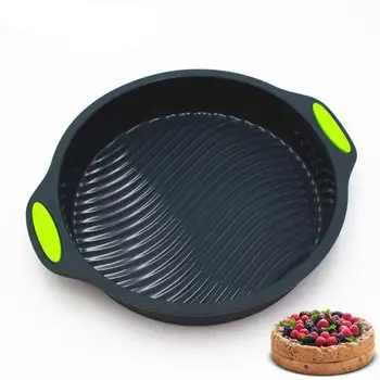 

LanLan 9 Inches Round Shape Silicone Baking Tray for Kitchen Oven
