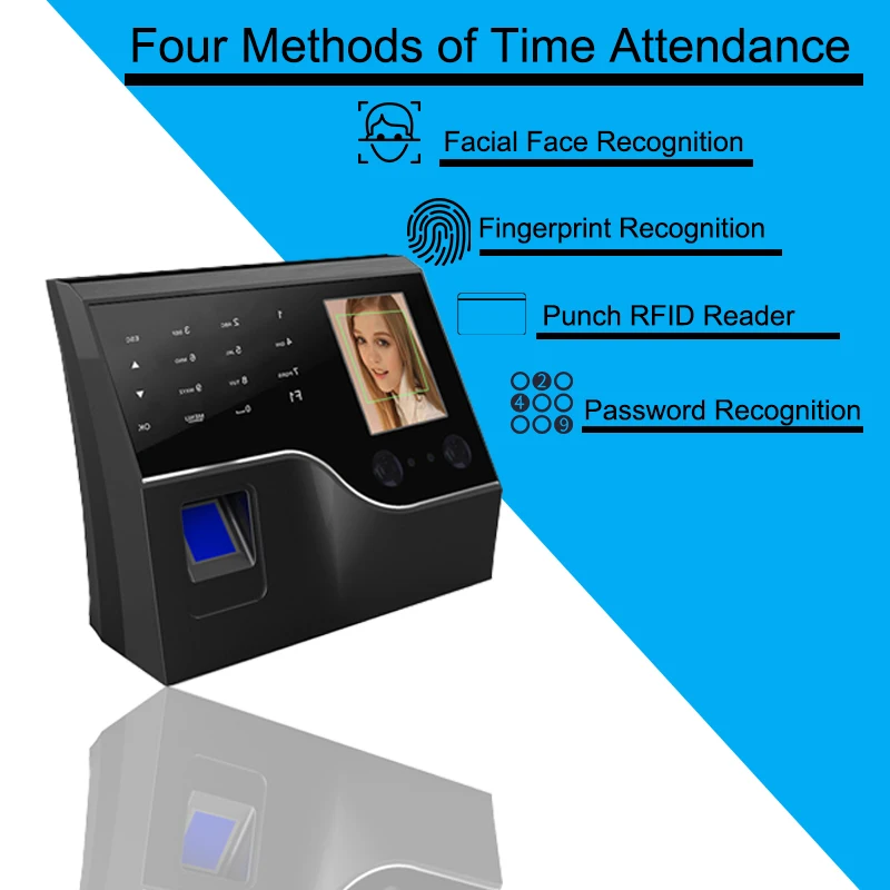 Face Recognition Fingerprint Time Attendance System TCP/IP USB Fingerprint Door Access Control Clock Employee Attendance Machine