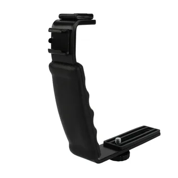 

FFYY-Photo Flash Video Camera Grip Handle L Handle With 2 Standard Side Hot shoe Mount the holder DSLR