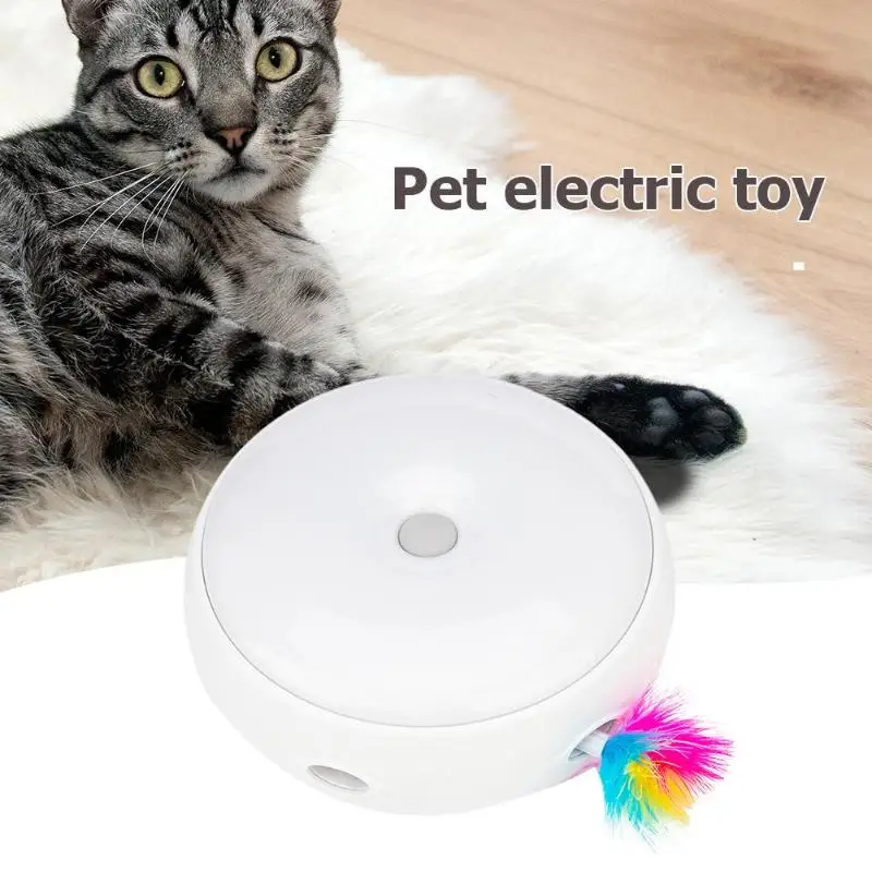 

Smart Electric Cat Toy Cat Catching Toy Color Feather Automatic Spinning ToysFunny Cat Stick Automatic Funny Cat Toy Crazy Play