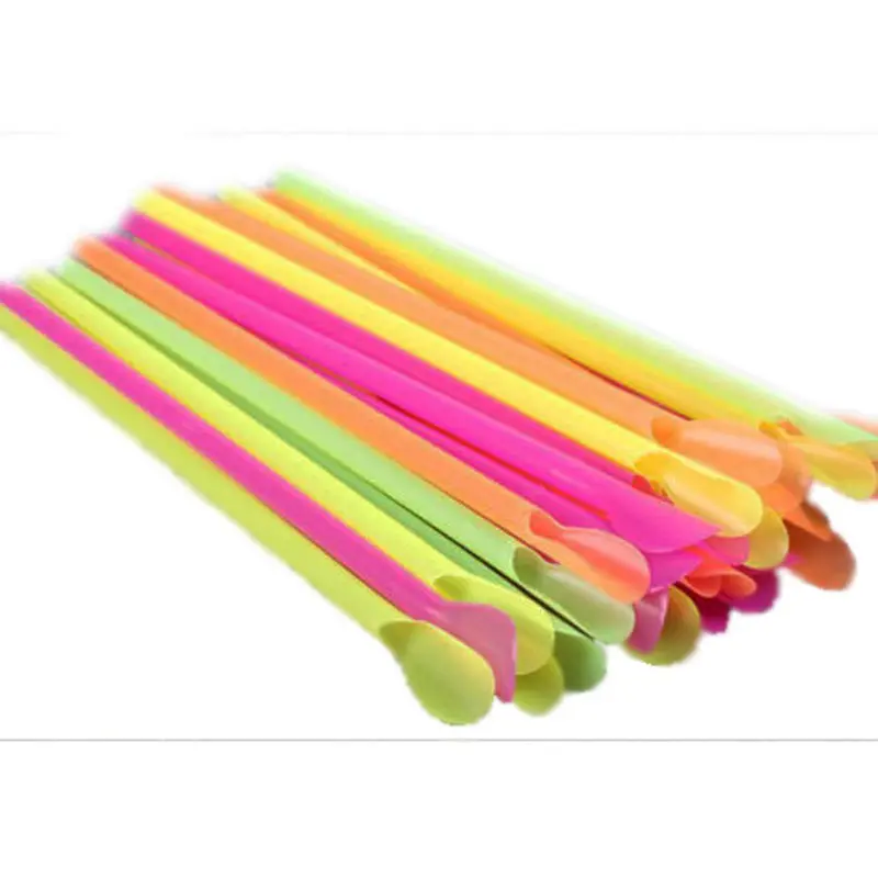 

New arrival 100Pcs Jumbo Spoon Straws Drinking straw Bar Pub Slush Puppies Straw 2019 New Useful for home