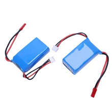 2 шт 7,4 V 1100 мА/ч, 25C 2 S Lipo Батарея Jst разъем Перезаряжаемые для Wltoys A949 A959 A969 A979 радиоуправляемые машины самолеты Drone