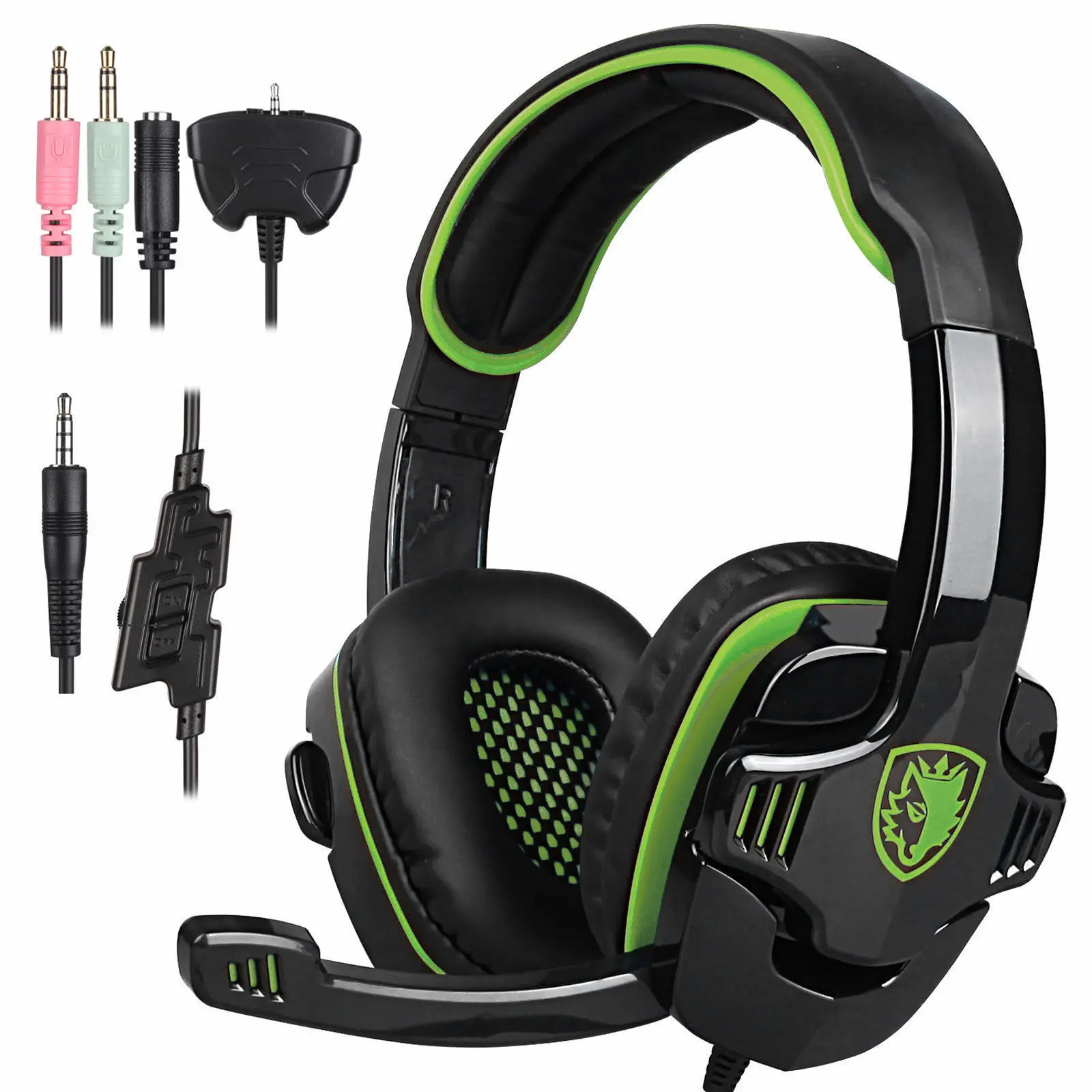 PS4 наушников SA-708GT SADES игровая гарнитура для ПК/ноутбук/Xbox 360 с микрофоном-зеленый |