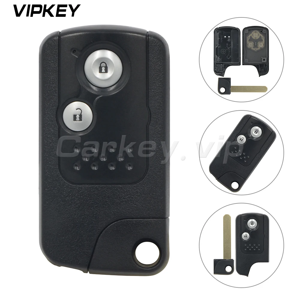 

Remotekey replacement case cover shell 2 button with emergency key for Honda Fit CRV 2009 2010 2011