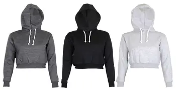 

Women's Hoodie Sweatshirt Jumper Crop top Coat Sports Pullover Tops