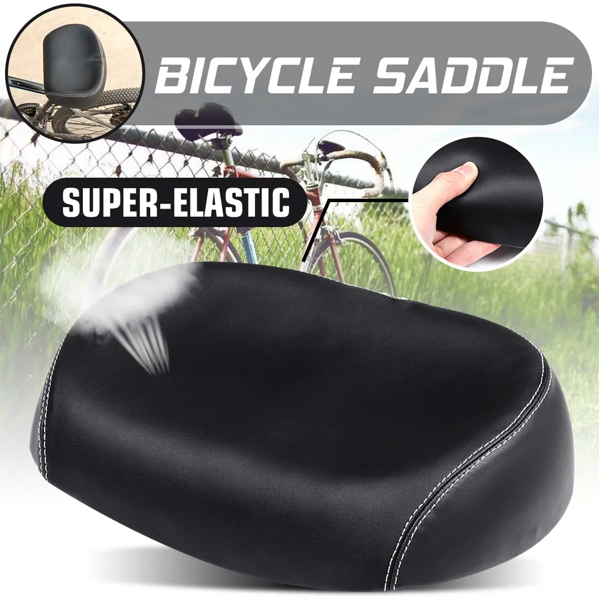 large padded bicycle seat