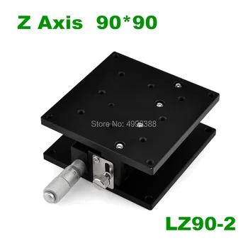 

Z axis 90*90mm Displacement Lift Stage Manual fine tuning platform Double Cross rail Sliding Table LZ90-2 Z90-2