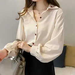 Женская офисная блузка с вышивкой 2019 новая модная одежда блузка рубашка Винтажная с длинным рукавом высокое качество топы