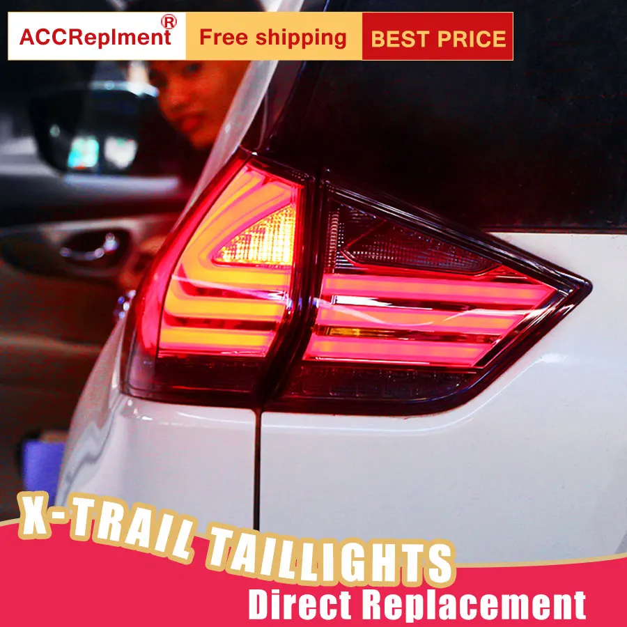 

New LED Taillights Assembly For Nissan X-Trail 2014-2018 LED Rear Lamp Brake Reverse Light Rear Back Up Lamp DRL Car Tail lights