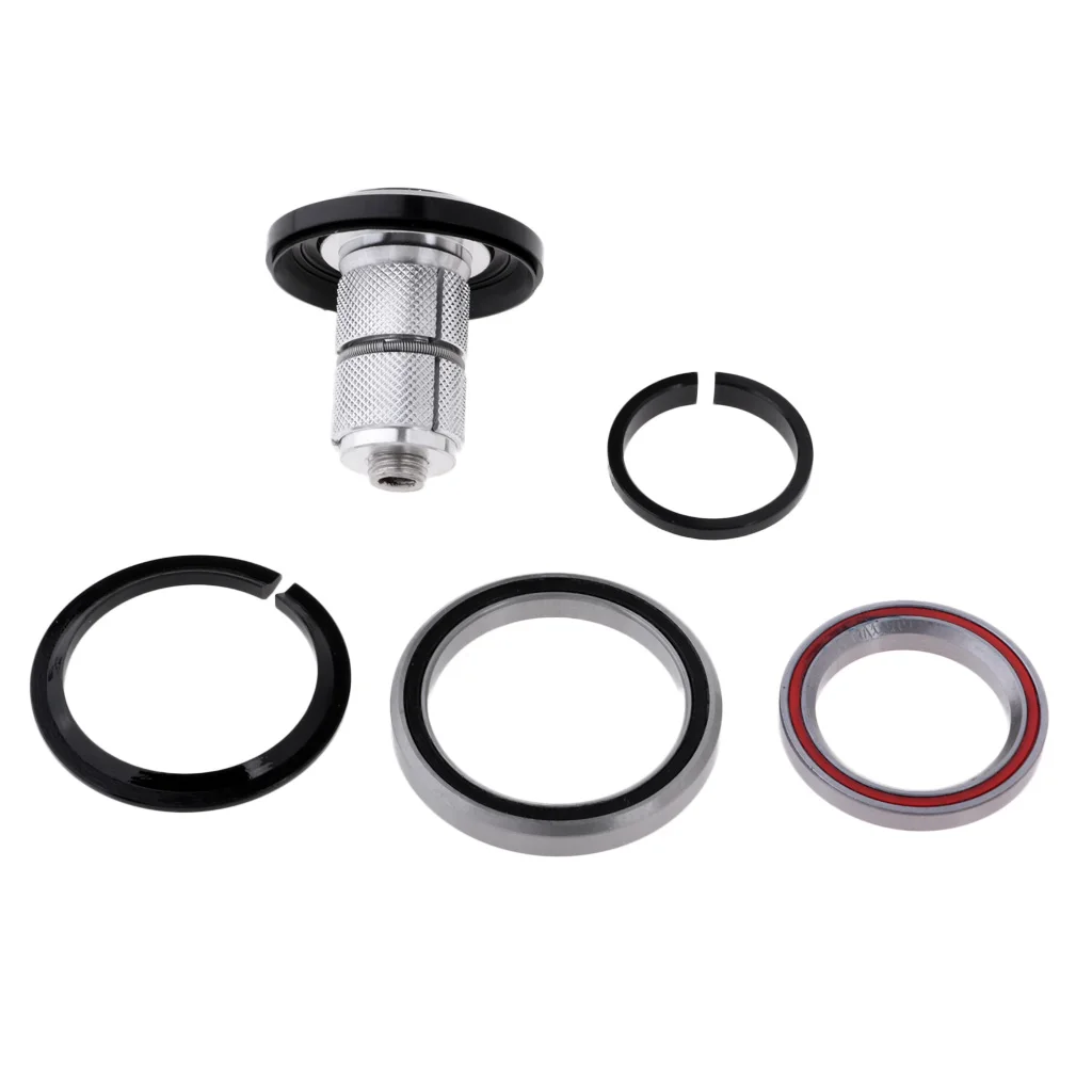 Bike Bearing Headset, Aluminum Alloy Bicycle Tapered Stack Headset 1 1