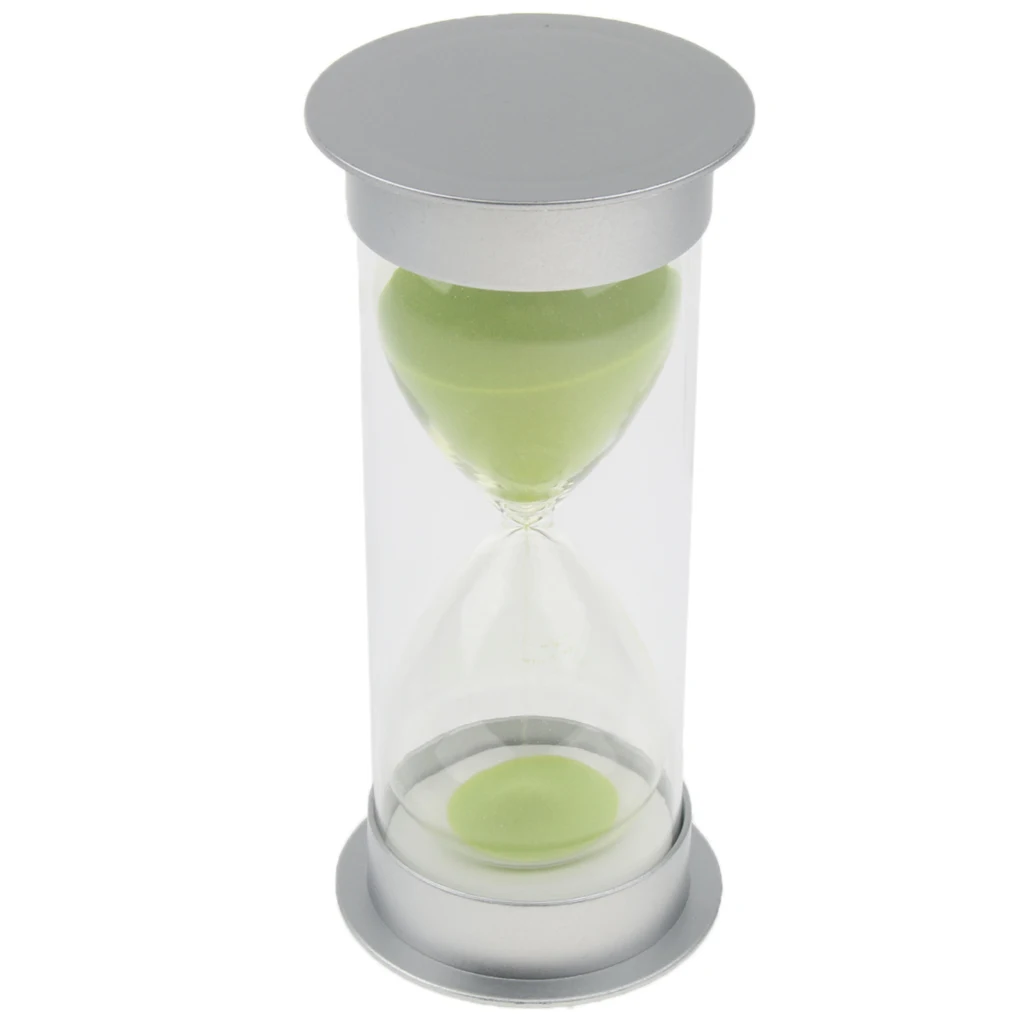 Silver Hourglass Sand Glass Timer School Classroom Office Desk Decor