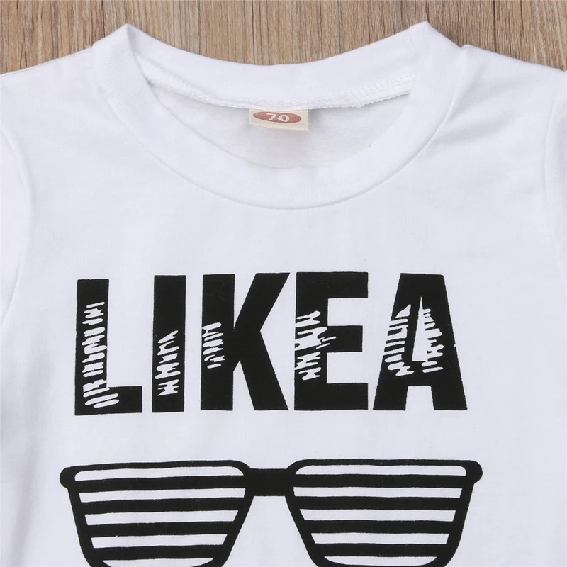 LIKE A BOSS/топы в стиле хип-хоп для маленьких мальчиков 0-3 лет, футболка камуфляжные штаны, комплект одежды