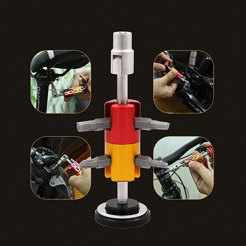 Billig Fahrrad Unsichtbare Reparatur Werkzeug Set Multi Funktion Tragbare Kit Hexagon Schraubendreher T25 Schlüssel für Kette Niet Mountainbike