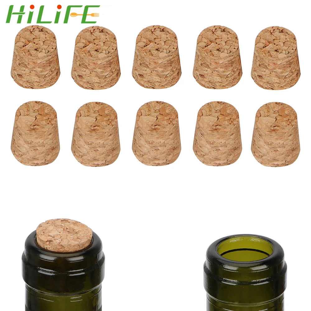 Hilife 10 шт./компл. деревянный вина пробка от бутылки вина Пробка прямые Корк Пробка барный инвентарь для бара